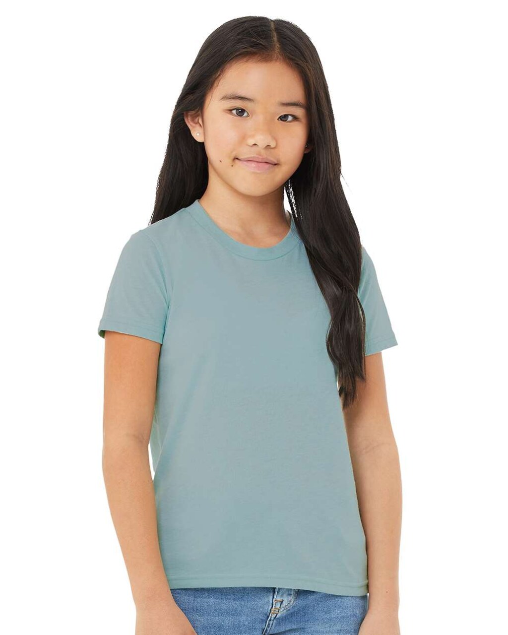 BELLA + CANVAS® Youth CVC Jersey Crew Neck Tee – Cotton Blend T-Shirt for Everyday Wear